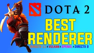 DOTA 2  Renderer comparison 2021  DX11 vs DX9 vs Open GL vs VULKAN [upl. by Ahsitak]