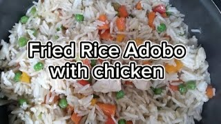 Fried Rice Adobo with chicken  Tasty and healthy recipe  Quick and easy to cook  Yummylicious [upl. by Eelessej]