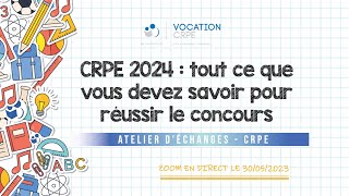 CRPE 2024 ～ TOUT CE QUE VOUS DEVEZ SAVOIR POUR RÉUSSIR LE CONCOURS [upl. by Ailliw]