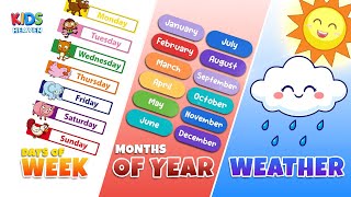 Days of the Week Song  7 Days of the Week  Months of the Year Song  Learn Seasons for Kids [upl. by Gee485]