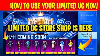 Login For Limited UC New Event In Pubg Mobile  How To Use Limited UC   Limited UC Store In Pubg 🤩 [upl. by Lovett]