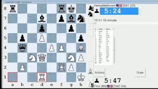 Standard Chess 42 IM Bartholomew vs HematiteBrown Kings Indian Defense [upl. by Hana]