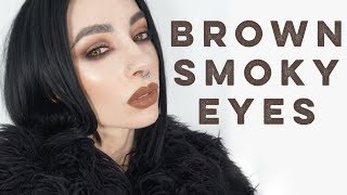 Brown Smoky Eyes Tutorial  Kat Von D Shade amp Light Eye [upl. by Lorry]