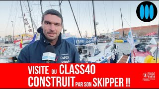 Transat Jacques Vabre 2021  il a construit son Class40 et nous le fait visiter [upl. by Ainosal]