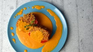 vegetarisch gefüllte Paprika auf TomatenPaprikaSoße  Thermomix [upl. by Coady626]