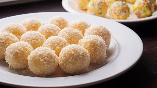 Easy Coconut Balls With Only 3 Ingredients [upl. by Zimmermann]