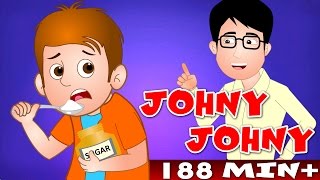 Johny Johny Yes Papa and Many More  Top 100 Popular Nursery Rhyme Collection [upl. by Orodisi21]