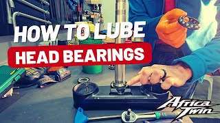 How to maintain and lube your steering head bearings  Honda Africa Twin CRF1100  Steering stem [upl. by Tertius41]