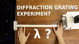 Diffraction Grating Experiment measuring wavelength  A Level Physics [upl. by Lolita]