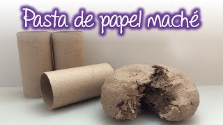 Pasta de papel maché Paper mache clay [upl. by Ynnam]