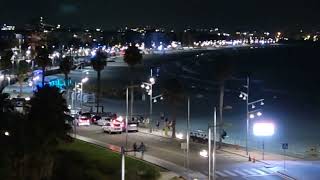 Beautiful Spanish beach  Night time in La Pineda Spain [upl. by Anicnarf]