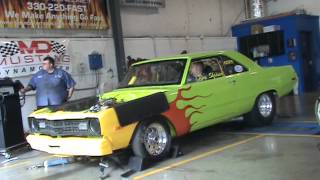 73 Dodge Dart 14 mile pull on Transbrake on Dyno  Big 3 Racing [upl. by Gypsie66]