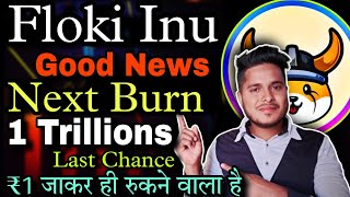 Floki Inu Next BURN 1 TRILLIONS ₹1 पार होगा  Floki Inu Coin News Today  Shiba lnu  Crypto News [upl. by Ananna]