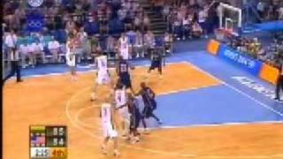 Jasikevicius 3 Threes vs USA Athens 2004 [upl. by Hoebart505]