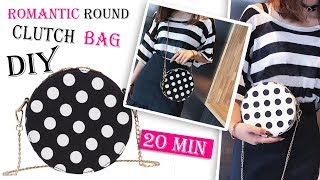 DIY CUTE DOTS ROUND PURSE BAG  Crossbody Bag Tutorial No Sew [upl. by Neelrihs793]