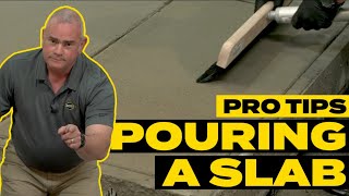 Pro Tips How to Pour a Concrete Slab  New Construction  DIY Project Guide [upl. by Keeryt871]