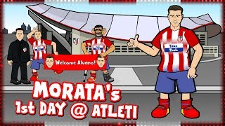 🤣MORATAs 1st DAY AT ATLETI🤣 Alvaro Morata signs for Atletico Madrid Parody Transfer [upl. by Elbertine]