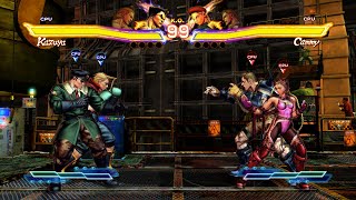 Kazuya amp Steve vs Cammy amp Abel Epic AI Matchup [upl. by Otrebron]