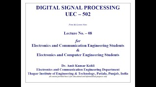 DSPLECTURE08 on DiscreteTime SignalProcessing [upl. by Gnart]