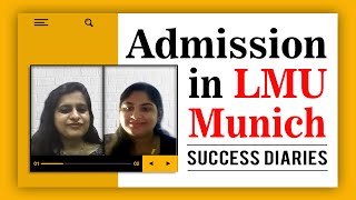 Admission to LMU Munich Study data science in Germany  student review germany [upl. by Annahsar]