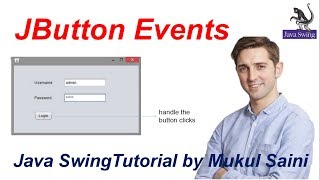 61 Java Swing Tutorial  JButton Events part1  How to implement ActionListener in java Swing [upl. by Walsh]