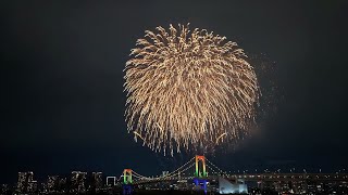 4K・ Tokyo Odaiba fireworks and Christmas lights walk 2023・4K HDR [upl. by Vinia]