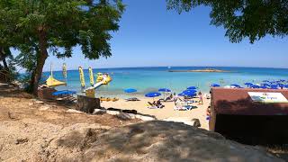 Cyprus Protaras Fig Tree Bay Beach by GoPgo Hero Black 9 2021 June 4k Video [upl. by Truitt]