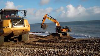 Sea Defence Work at Eastbourne 30th November 2018 [upl. by Reve]