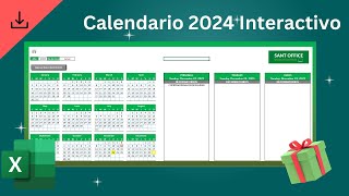 Calendario Interactivo 2024  SANT OFFICE  Archivo Descargable Gratis [upl. by Enileuqkcaj]