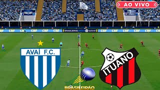 AVAI X ITUANO  AO VIVO COM IMAGENS DO BRASILEIRÃO SERIE B  ASSISTA AGORA  JOGO DE HOJE  PES2021 [upl. by Adelaja]