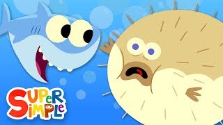 10 Little Fishies  Featuring Finny The Shark  Kids Songs  Super Simple Songs [upl. by Galanti]