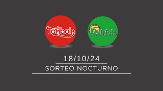 Sorteo Nocturno de Quiniela y Tómbola 18102024 [upl. by Dirgni]