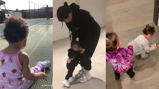 Kylie Jenner Shows Baby Stormi Walking  February 2019 [upl. by Fauman]