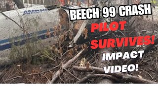 Beech 99 Cargo Plane crash Pilot survives [upl. by Eeliah]