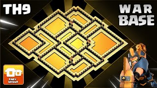 THE STRONGEST Town Hall 9 WARCWL ANTI 3 STAR Base Copy link COC TH9 Base Design 0736 [upl. by Licna]