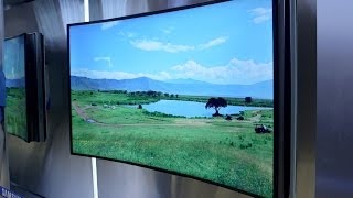 Bendable 85quot Samsung UHD TV Demo [upl. by Vanya32]