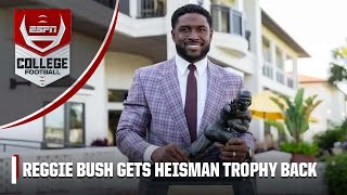 The moment Reggie Bush got the Heisman trophy back 👏  ESPN College Football [upl. by Oicnoel]