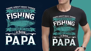 TShirt Design Tutorial in Adobe Illustrator  Learn TShirt Design  Fishing TShirt Design [upl. by Cardie]