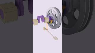 Crankshaft mechanism MechanicalEngineeringCrankshaftFlywheelEngineeringDesign3DModel [upl. by Koziel]