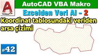 AutoCAD VBA 42 Excelden veri al2 [upl. by Enilorac]