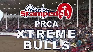 Greeley Stampede Xtreme Bulls 2023 Highlights [upl. by Oiliruam]