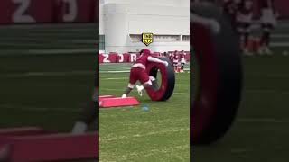 Arkansas Razorbacks Bag Drill [upl. by Wilhide131]