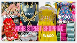 KPHB to JNTU street shopping 2024 Hyderabad  Jewellery  Dresses  Black beads [upl. by Eveiveneg45]