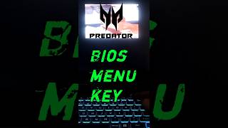 How to open bios in Acer predator youtubeshorts [upl. by Nilyram]