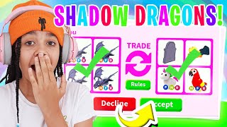 TRADING SHADOW DRAGONS ONLY In Adopt Me Roblox [upl. by Barcellona422]