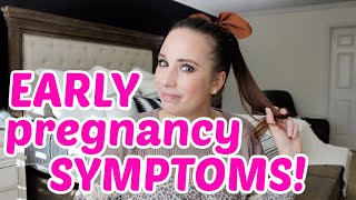 EARLY PREGNANCY SYMPTOMS BEFORE MISSED PERIOD SYMPTOMS BEFORE BF THE TWO WEEK WAIT [upl. by Yhtrod994]