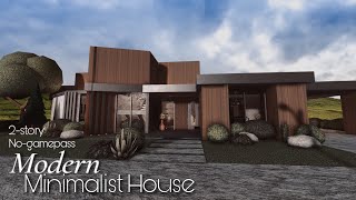 BLOXBURG  Modern Minimalist House  NoGamepass  Speedbuild12 [upl. by Enawtna385]