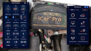 Interfejs diagnostyczny OBD2 iCAR PRO  działanie programu Infocar [upl. by Eirellam]