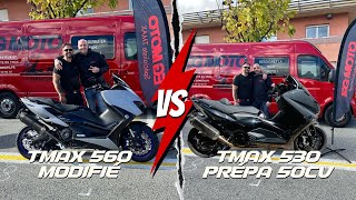 TMAX 560 MODIFIE VS TMAX 530 PREPARE 50CV [upl. by Brnaba]