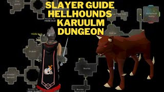 Slayer Guide Hellhounds Karuulm Dungeon safe spot [upl. by Eolanda]